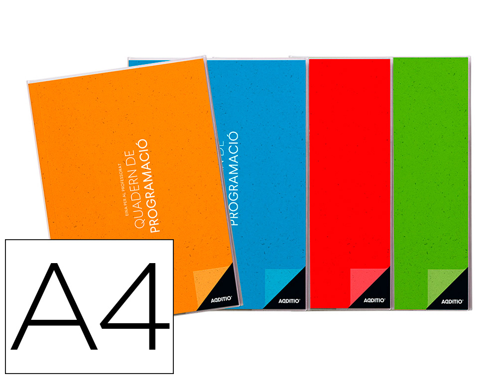 CUADERNO DE PROGRAMACION CATALAN ADDITIO DIN A4 PLAN MENSUAL Y PROGRAMACION SEMANAL DEL CURSO