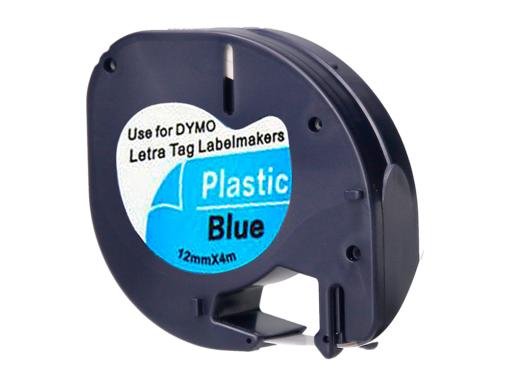 CINTA Q-CONNECT 12MM X 4MT NEGRO-ULTRA AZUL PARA MAQUINA LETRATAG