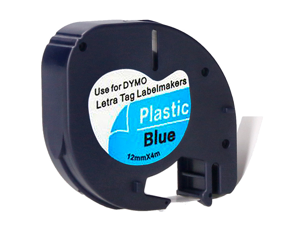 CINTA Q-CONNECT 12MM X 4MT NEGRO-ULTRA AZUL PARA MAQUINA LETRATAG
