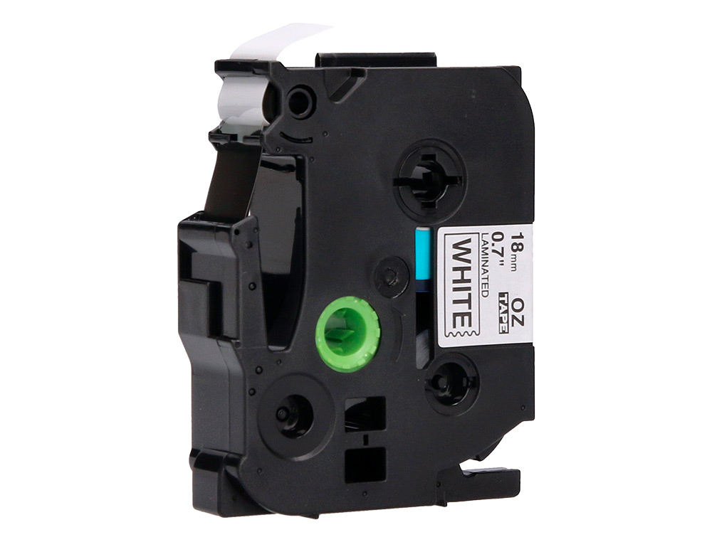 CINTA Q-CONNECT TZE-241 BLANCO-NEGRO 18MM LONGITUD 8 MT