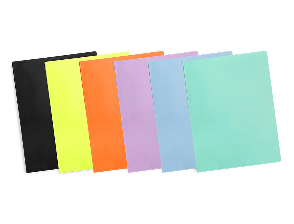 CARPETA LIDERPAPEL ESCAPARATE 60 FUNDAS POLIPROPILENO DIN A4 VERDE MANZANA OPACO