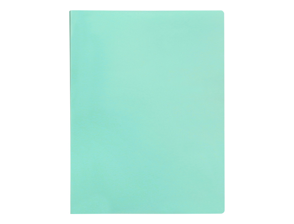 CARPETA LIDERPAPEL ESCAPARATE 60 FUNDAS POLIPROPILENO DIN A4 VERDE MANZANA OPACO