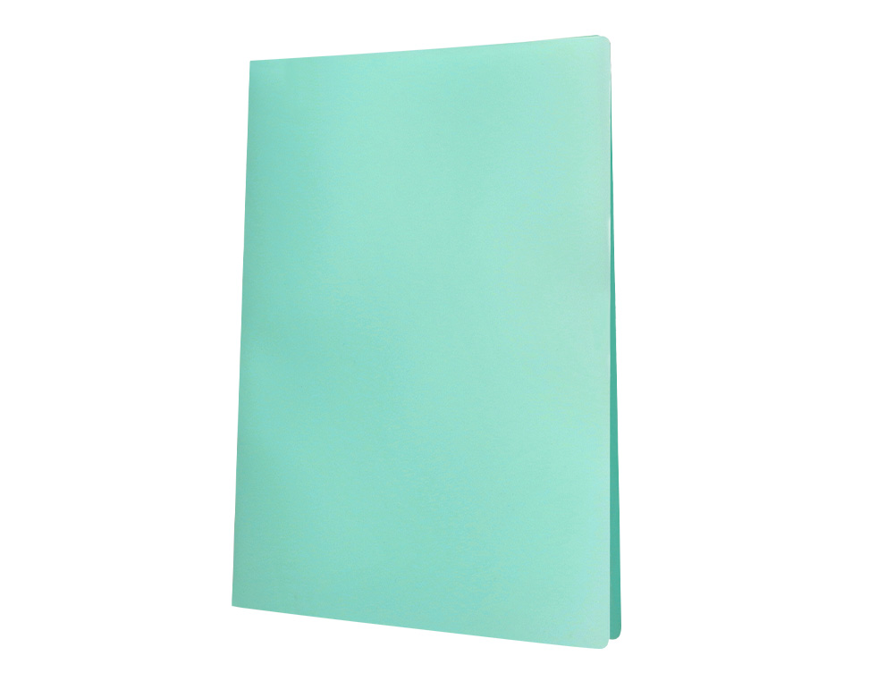 CARPETA LIDERPAPEL ESCAPARATE 60 FUNDAS POLIPROPILENO DIN A4 VERDE MANZANA OPACO