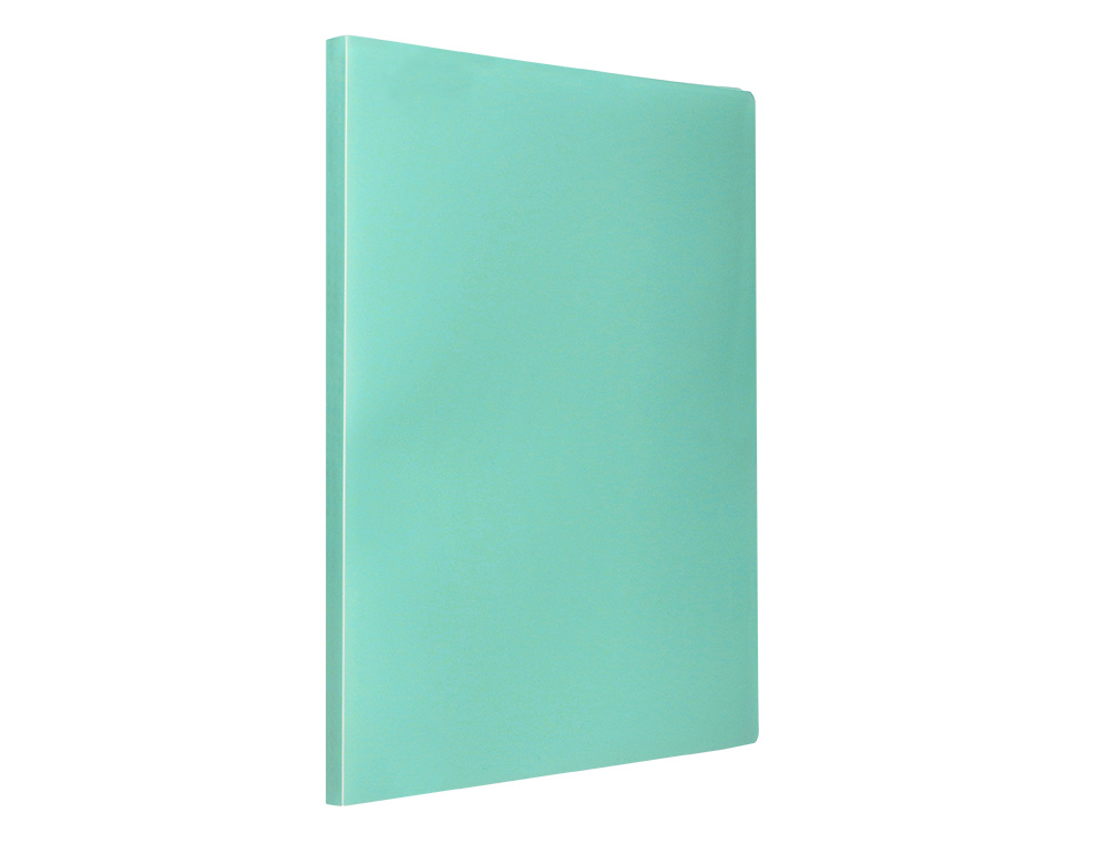 CARPETA LIDERPAPEL ESCAPARATE 60 FUNDAS POLIPROPILENO DIN A4 VERDE MANZANA OPACO