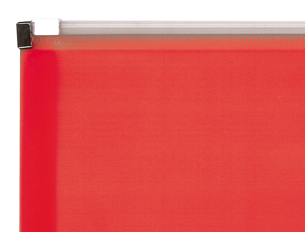CARPETA DOSSIER LIDERPAPEL A6 CIERRE DE CREMALLERA ROJO TRANSLUCIDO