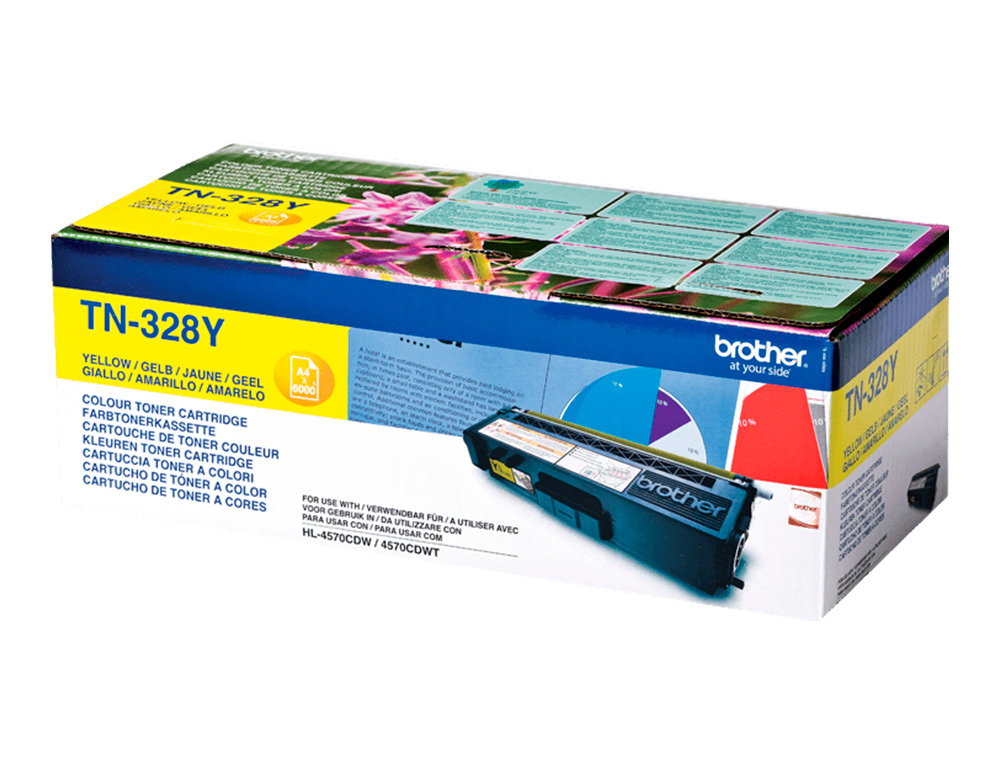 TONER BROTHER LASER TN328Y AMARILLO ALTA CAPACIDAD 6000 PAGINAS
