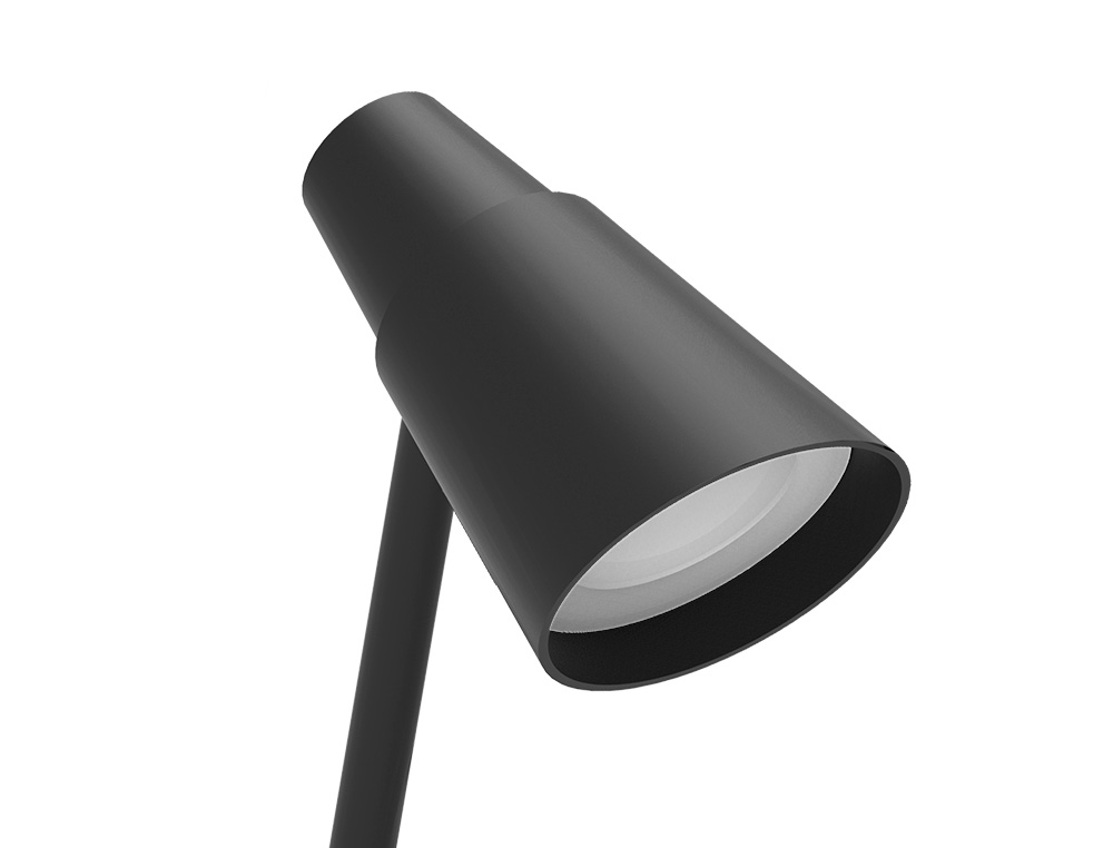 LAMPARA DE ESCRITORIO Q-CONNECT LED 6W 330 LM TACTIL 3 NIVELES COLOR LUZ NOCTURNA CABEZA ORIENTABLE NEGRO