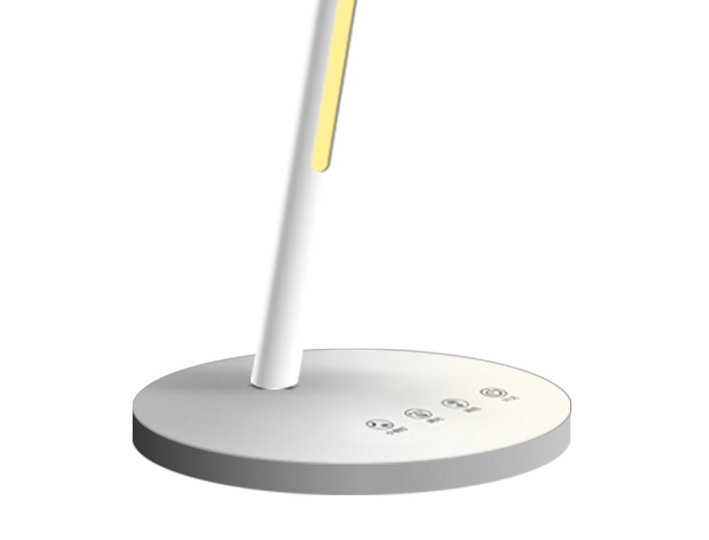 LAMPARA DE ESCRITORIO Q-CONNECT LED 6W 360 LM TACTIL 3 NIVELES COLOR LUZ NOCTURNA CABEZA ORIENTABLE BLANCO