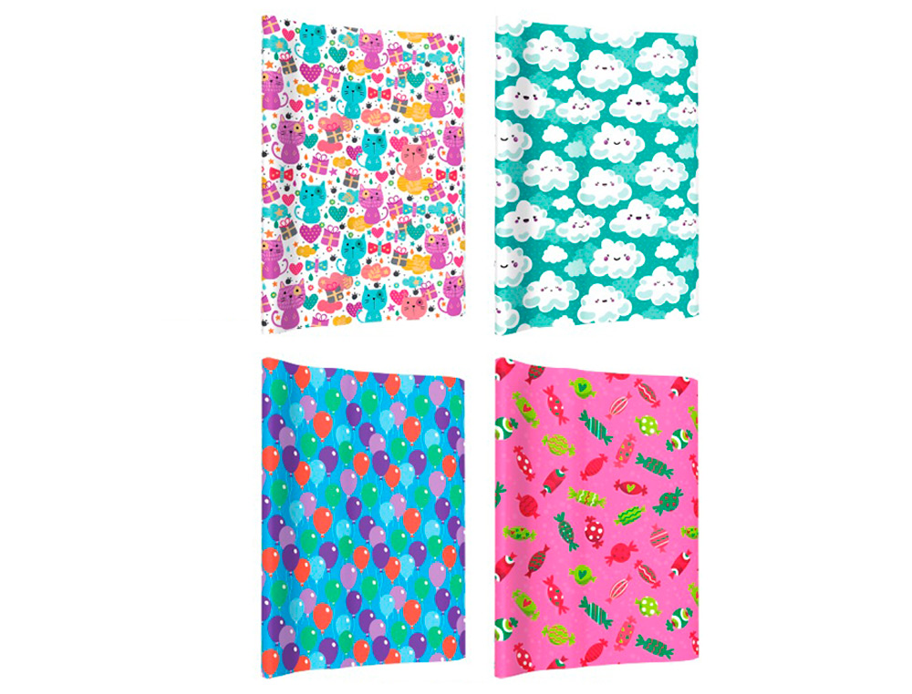 PAPEL DE REGALO BASIKA INFANTIL ROLLO ANCHO 1 M LONGITUD 3 MT DISEOS SURTIDOS