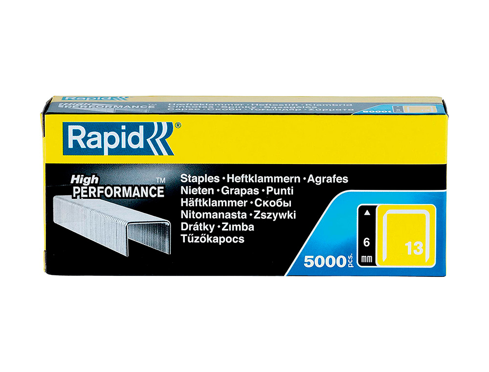 GRAPAS RAPID 13/6 MM GALVANIZADA CAJA DE 5000 UNIDADES