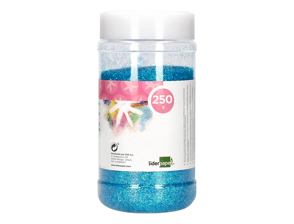 PURPURINA LIDERPAPEL FANTASIA COLORES METALICOS PASTELES SURTIDOS BOTE DE 250 GR