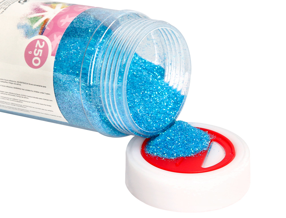 PURPURINA LIDERPAPEL FANTASIA COLORES METALICOS PASTELES SURTIDOS BOTE DE 250 GR