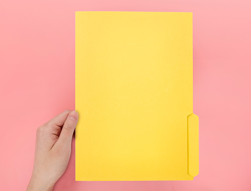 SUBCARPETA CARTULINA LIDERPAPEL FOLIO PESTAÑA DERECHA 240G/M2 AMARILLO
