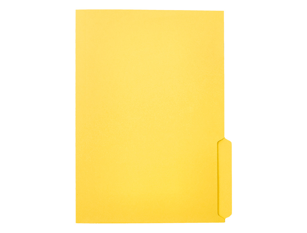 SUBCARPETA CARTULINA LIDERPAPEL FOLIO PESTAÑA DERECHA 240G/M2 AMARILLO
