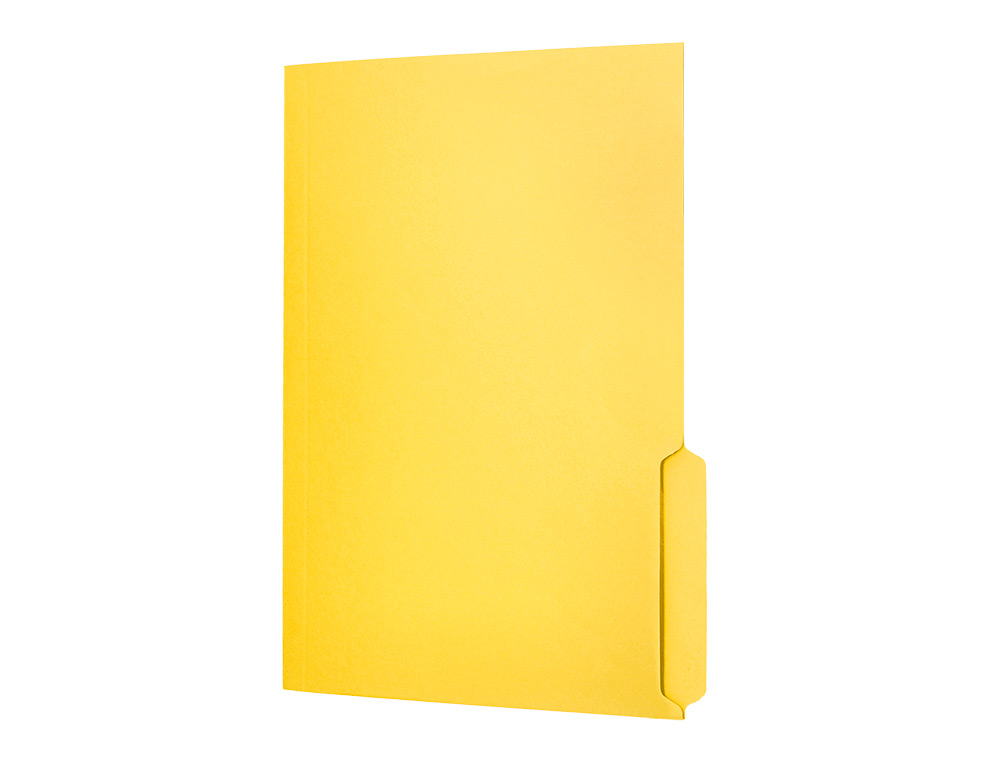 SUBCARPETA CARTULINA LIDERPAPEL FOLIO PESTAÑA DERECHA 240G/M2 AMARILLO