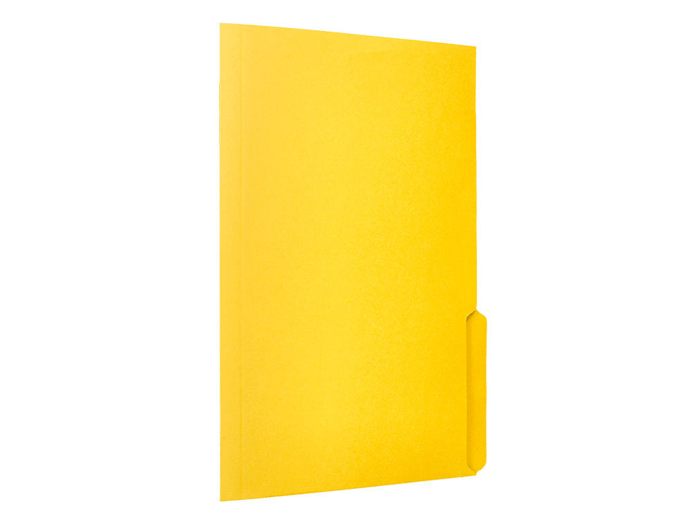 SUBCARPETA CARTULINA LIDERPAPEL FOLIO PESTAÑA DERECHA 240G/M2 AMARILLO