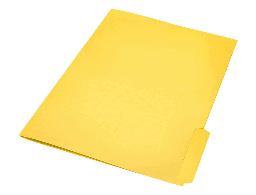 SUBCARPETA CARTULINA LIDERPAPEL FOLIO PESTAÑA DERECHA 240G/M2 AMARILLO