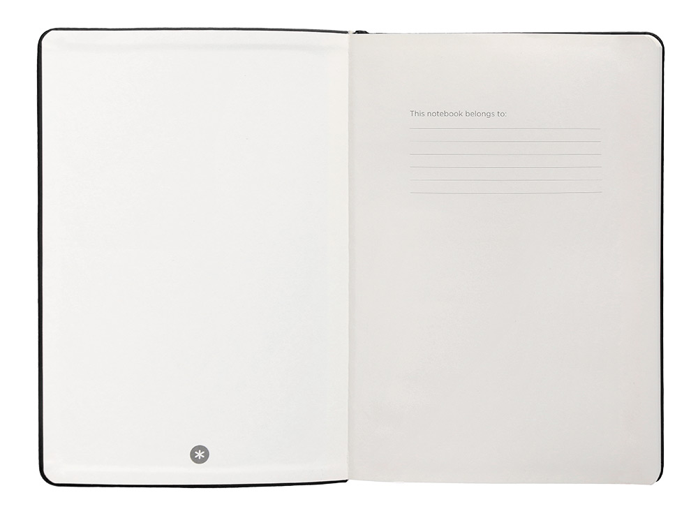 CUADERNO CON GOMILLA ANTARTIK NOTES TAPA DURA A5 HOJAS RAYAS NEGRO 100 HOJAS 80 GR FSC
