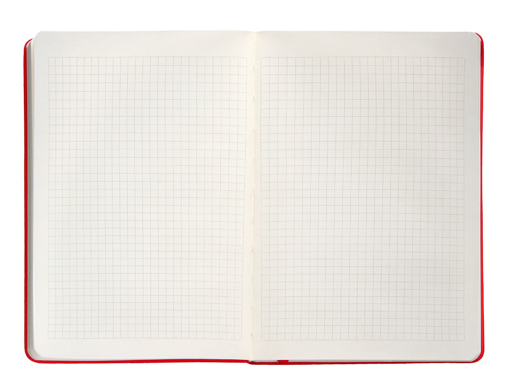 CUADERNO CON GOMILLA ANTARTIK NOTES TAPA DURA A5 HOJAS CUADRICULA ROJO 100 HOJAS 80 GR FSC