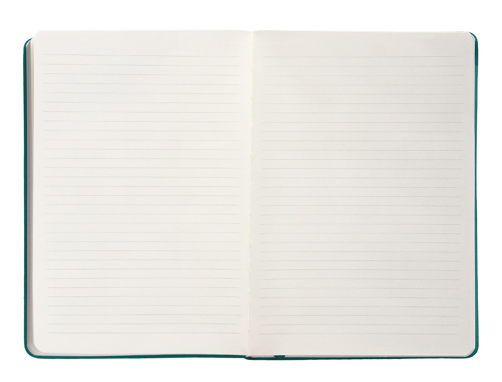 CUADERNO CON GOMILLA ANTARTIK NOTES TAPA DURA A5 HOJAS RAYAS VERDE AGUAMARINA 100 HOJAS 80 GR FSC
