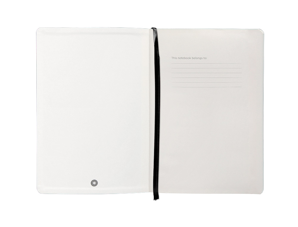 CUADERNO CON GOMILLA ANTARTIK NOTES TAPA BLANDA A5 HOJAS LISAS NEGRO 80 HOJAS 80 GR FSC