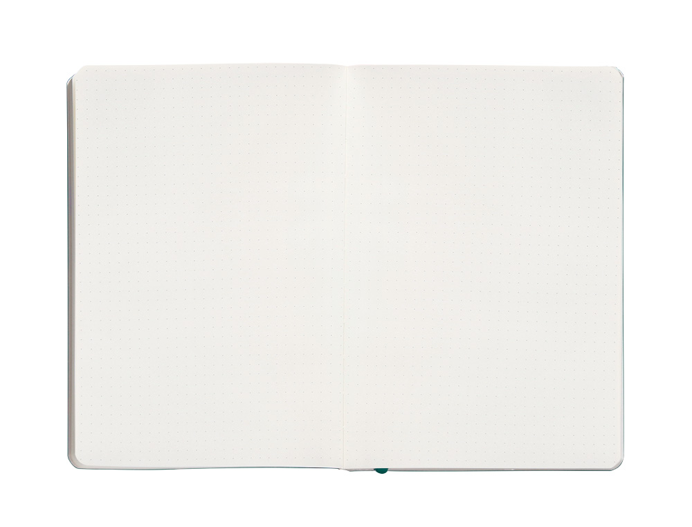 CUADERNO CON GOMILLA ANTARTIK NOTES TAPA BLANDA A5 HOJAS PUNTOS VERDE AGUAMARINA 80 HOJAS 80 GR FSC