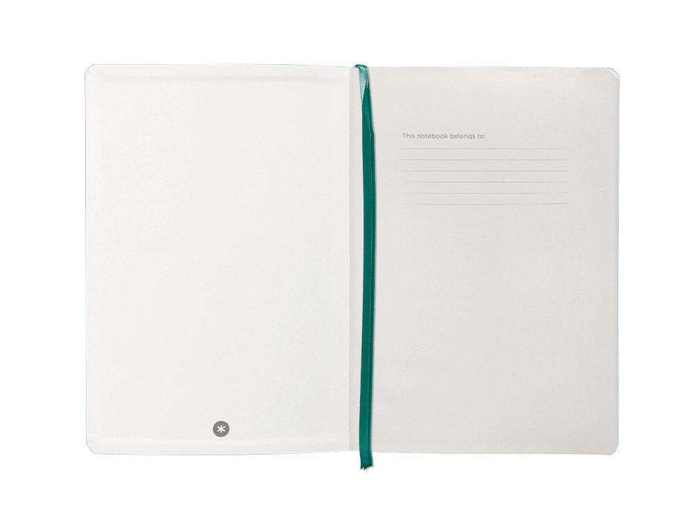CUADERNO CON GOMILLA ANTARTIK NOTES TAPA BLANDA A5 HOJAS PUNTOS VERDE AGUAMARINA 80 HOJAS 80 GR FSC
