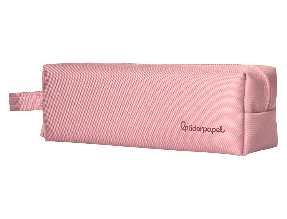 ESTUCHE PORTATODO LIDERPAPEL CLASSIC RECTANGULAR CON ASA 210X70MM ROSA