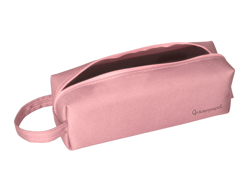 ESTUCHE PORTATODO LIDERPAPEL CLASSIC RECTANGULAR CON ASA 210X70MM ROSA