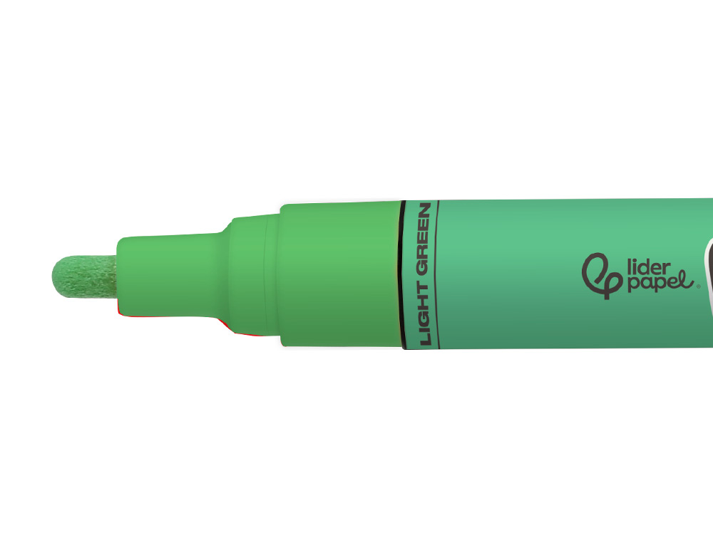 ROTULADOR LIDERPAPEL ACRYLIC BASE AGUA TODO TIPO DE SUPERFICIE PUNTA REDONDA 3 MM VERDE CLARO