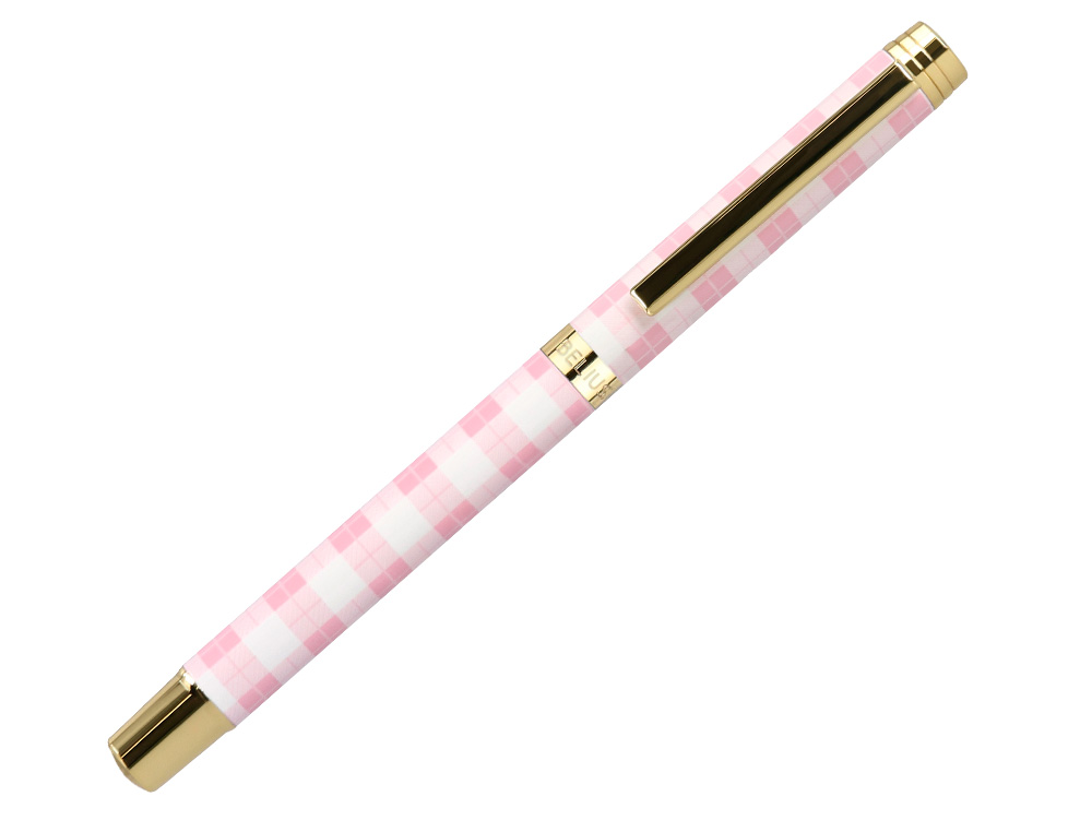 ROLLER BELIUS PERFECT PICNIC DAY ALUMINIO COLOR ROSA DORADO TINTA COLOR NEGRO CAJA DE DISEÑO