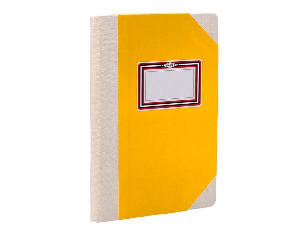 LIBRO CARTONE COSIDO FERNANDES FLECHA DIN A5+ RAYADO HORIZONTAL 50 HOJAS 100 GR AMARILLO