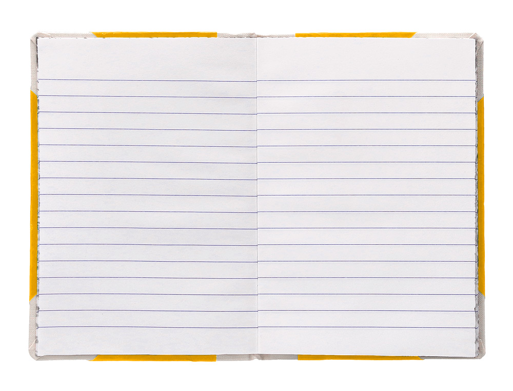 LIBRO CARTONE COSIDO FERNANDES FLECHA DIN A5+ RAYADO HORIZONTAL 50 HOJAS 100 GR AMARILLO