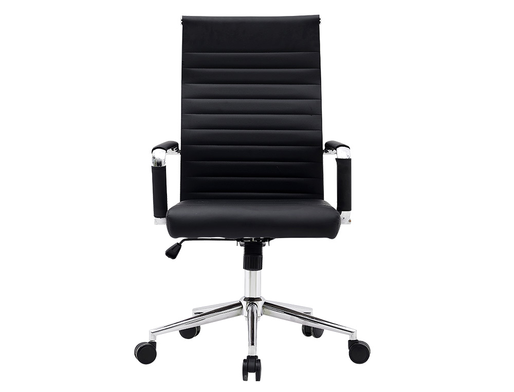 SILLA Q-CONNECT DIRECCION BOSA SIMIL PIEL BASE METALICA ALT MAX 1130 ANC 550 PROF 630 MM RUEDAS PREMIUM COLOR NEGRO