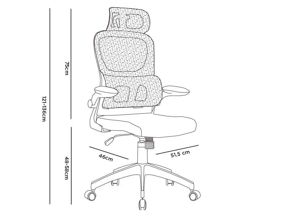 SILLA Q-CONNECT DIRECCION SORRENTO MALLA BASE METALICA ALT MAX 1320 ANC 650 PROF 600 MM RUEDAS PREMIUM AZUL GRIS