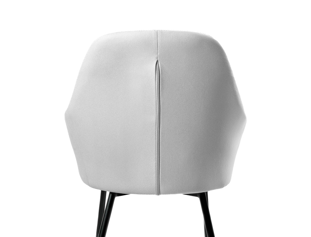 SILLA Q-CONNECT CONFIDENTE SIEMIONE BASE METALICA ALT MAX 820 ANC 570 PROF 580 COLOR GRIS CLARO