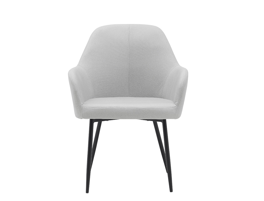 SILLA Q-CONNECT CONFIDENTE SIEMIONE BASE METALICA ALT MAX 820 ANC 570 PROF 580 COLOR GRIS CLARO