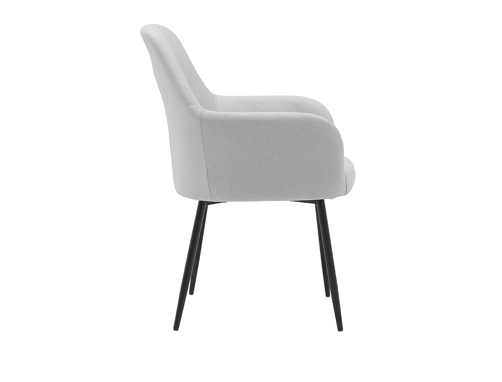 SILLA Q-CONNECT CONFIDENTE SIEMIONE BASE METALICA ALT MAX 820 ANC 570 PROF 580 COLOR GRIS CLARO