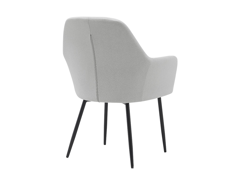 SILLA Q-CONNECT CONFIDENTE SIEMIONE BASE METALICA ALT MAX 820 ANC 570 PROF 580 COLOR GRIS CLARO