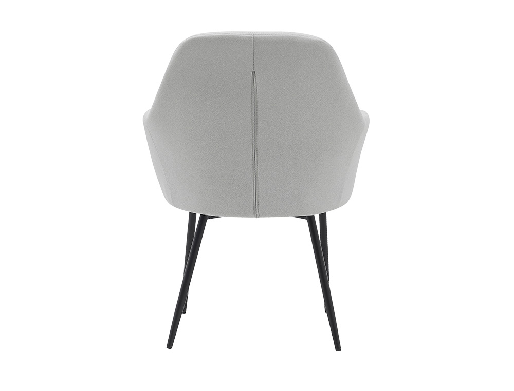 SILLA Q-CONNECT CONFIDENTE SIEMIONE BASE METALICA ALT MAX 820 ANC 570 PROF 580 COLOR GRIS CLARO