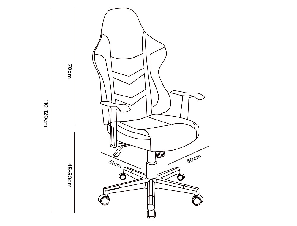 SILLA Q-CONNECT GAMING ORVIETO SIMIL PIEL BASE NYLON ALT MAX 1200 ANC 650 PROF 650 MM RUEDAS PREMIUM NEGRO ROJO