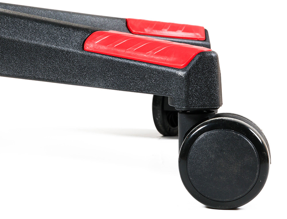 SILLA Q-CONNECT GAMING ORVIETO SIMIL PIEL BASE NYLON ALT MAX 1200 ANC 650 PROF 650 MM RUEDAS PREMIUM NEGRO ROJO