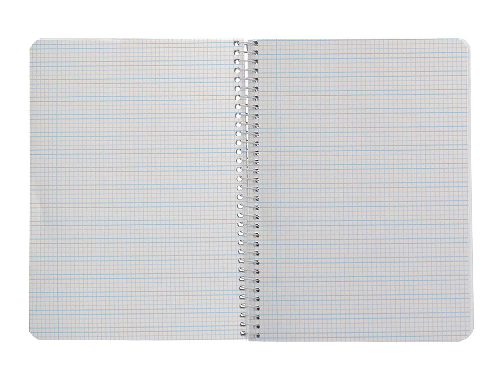 CUADERNO ESPIRAL LIDERPAPEL A5 PAUTAGUIA TAPA DURA 80H 90GR CUADRO PAUTADO 3MM COLOR AZUL