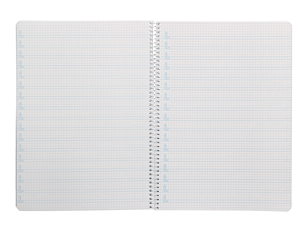 CUADERNO ESPIRAL LIDERPAPEL A4 PAUTAGUIA TAPA PLASTICO 80H 90GR CUADRO PAUTADO 4MM CON MARGEN COLOR LILA