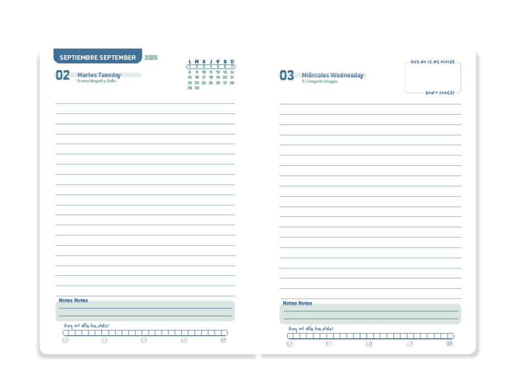 AGENDA ESCOLAR LIDERPAPEL 25-26 ESPIRAL BASIC ROSA DIA PAGINA A5 BILINGÜE PAPEL FSC 70 GR