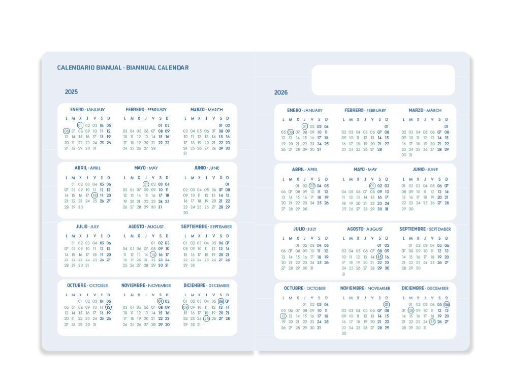 AGENDA ESCOLAR LIDERPAPEL 25-26 ESPIRAL CLASSIC VERDE SEMANA VISTA A5 BILINGE PAPEL FSC 70 GR