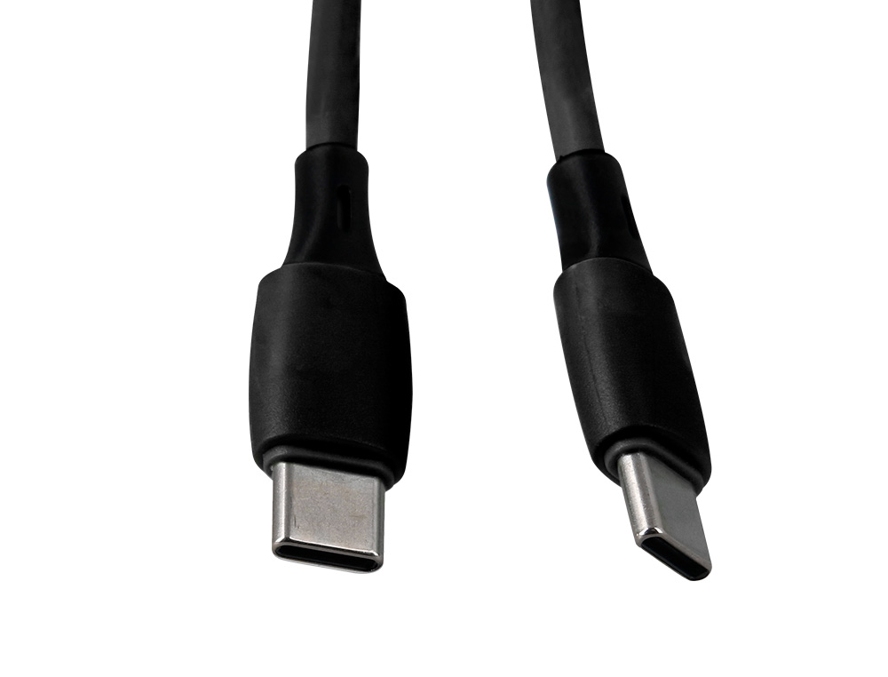 CABLE USB-C A USB-C Q-CONNECT PVC LONGITUD 2M NEGRO