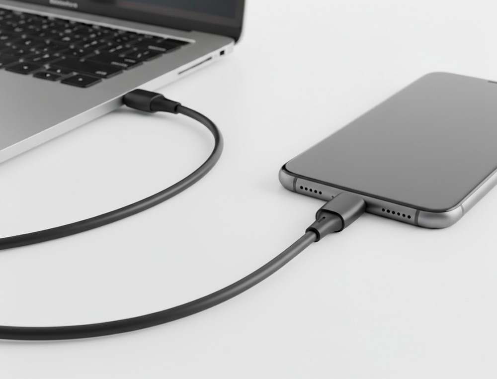 CABLE USB-C A USB-C Q-CONNECT PVC LONGITUD 2M NEGRO