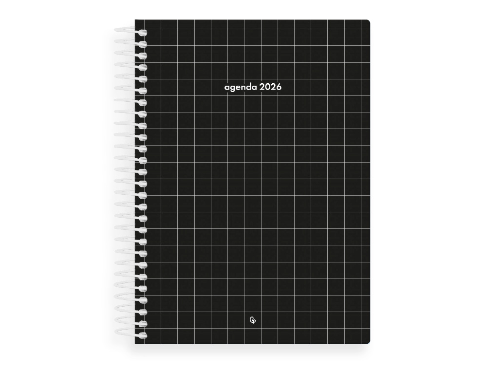 AGENDA ESPIRAL LIDERPAPEL GAZI A4 2026 DIA PAGINA NEGRO PAPEL 70 GR FAC