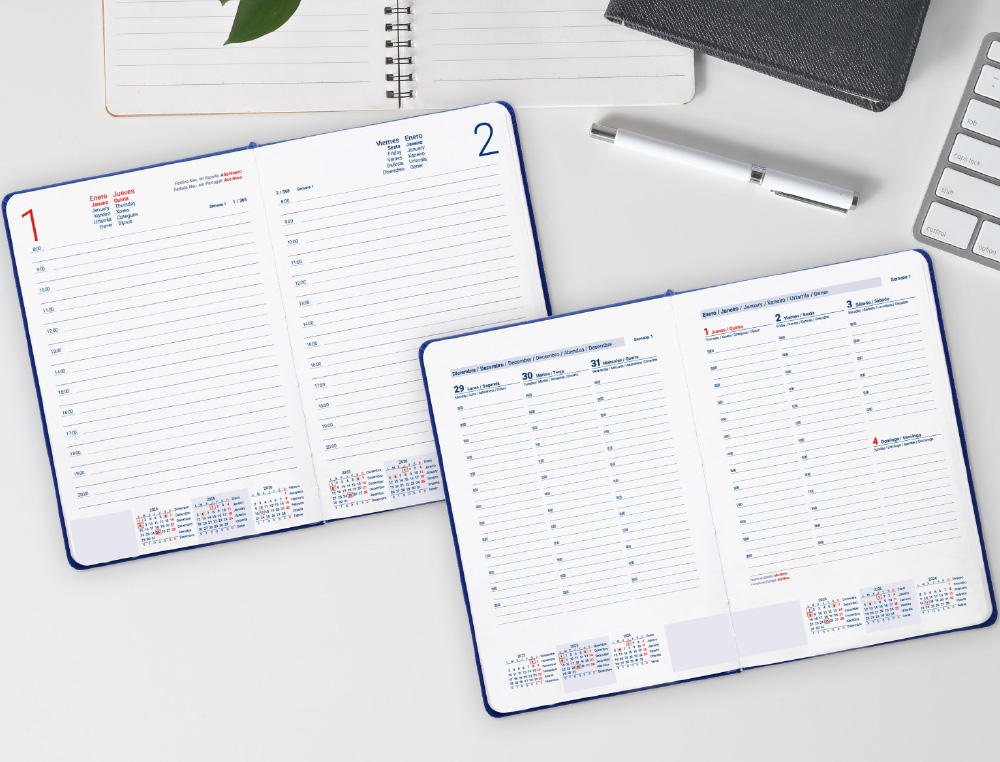AGENDA ENCUADERNADA LIDERPAPEL CRETA 170X240 MM 2026 DIA PAGINA ROSA PAPEL 70 GR FSC